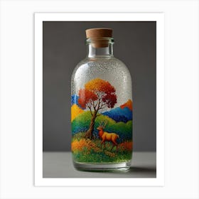 Elk In A Bottle Art Print