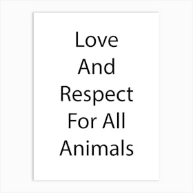 Animal Quote 8 Art Print