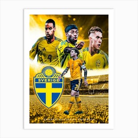 Sweden Football Poster Art Print