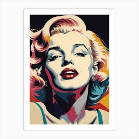 Marilyn Monroe Portrait Pop Art (1) Art Print