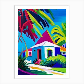 Little Cayman Cayman Islands Colourful Painting Tropical Destination Art Print