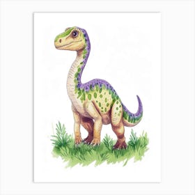 Cute Spot Pattern Dinosaur Cartoon  4 Art Print