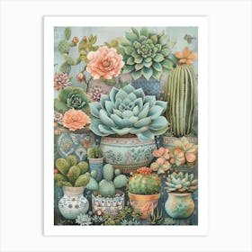 Cactus Garden 9 Art Print