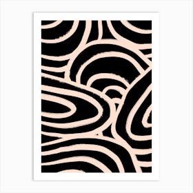 Black And White Swirls Art Print