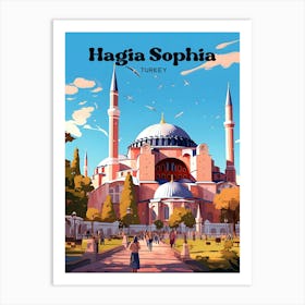 Hagia Sophia Turkey Istanbul Travel Art Art Print