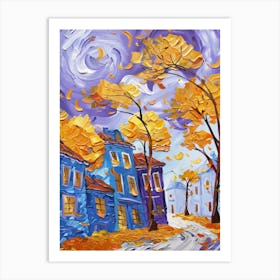 Autumn Street 1 Art Print