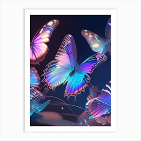 Butterflies In Migration Holographic 1 Art Print