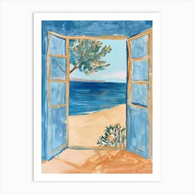 Open Window To The Beach Art Print