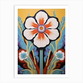 Flower Motif Painting Iris 1 Art Print