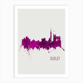 Dudley England City Purple Art Print