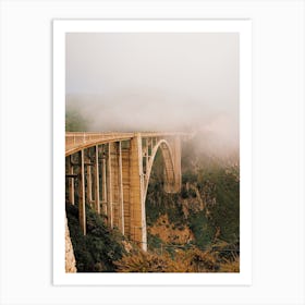 Foggy Bridge Art Print