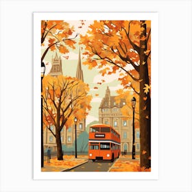 London In Autumn Fall Travel Art 4 Art Print