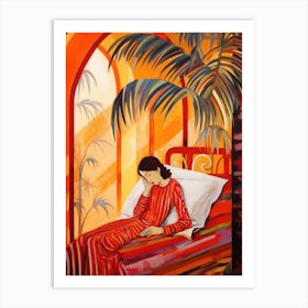 Woman In Bed Art Print