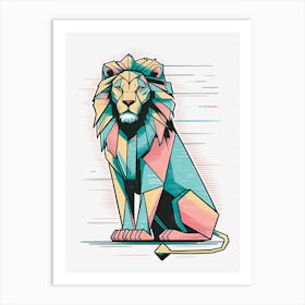 Geometric Lion 3 Art Print