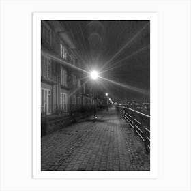 Black and White Lighting The Way Art Print