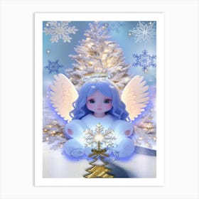 Angel Christmas Art Print