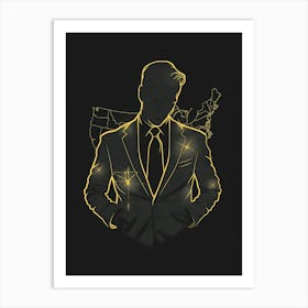 Man In Suit Art Print