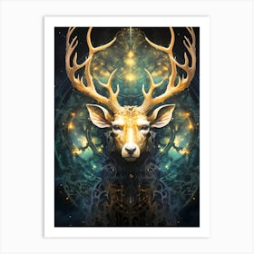 Deer Head 2 Art Print