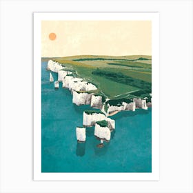 Old Harry Rocks Jurassic Coast Art Print