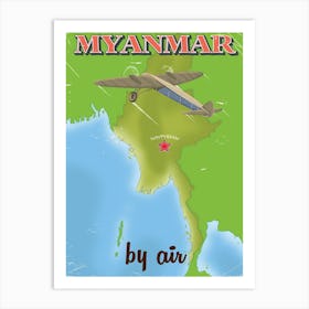 Myanmar By Air Art Print