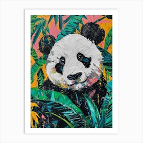 Panda Brushstrokes 1 Art Print