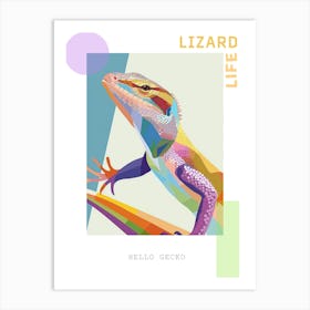Gecko Abstract Modern Illustration 1 Poster Art Print