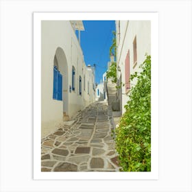 White Alley InThe Cyclades Art Print