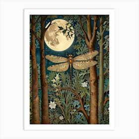 William Morris Dragonfly In The Forest Art Print