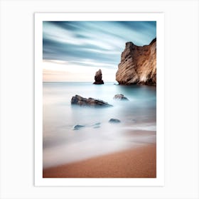 Cliffs On The Beach Art Print