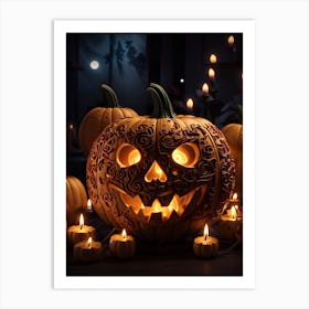 Halloween Pumpkins 1 Art Print