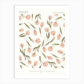 Watercolor Tulips 1 Art Print