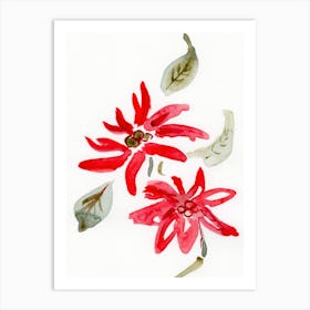 Sumi-e Sumi e painting japan japanese minimal minimalist floral flower ink watercolor hand painted 5 Art Print