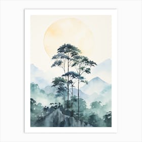 Watercolour Painting Of Bwindi Impenetrable National Park   Uganda 0 Art Print