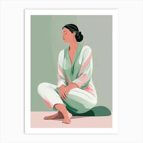 Calm Woman Portrait Art Print (5) Art Print