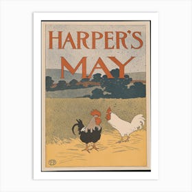 Chickens In The Field (1898), Edward Penfield Art Print