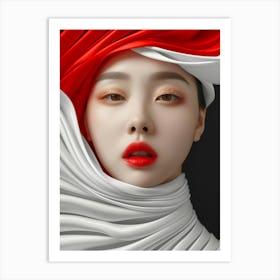 Portrait Of A Young Asian Woman Art Print