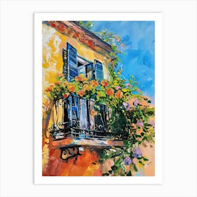 Balcony Painting In Livorno 4 Art Print
