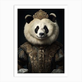 Panda Art In Renaissance Style 3 Art Print