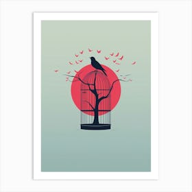 Birdcage Minimalist 2 Art Print