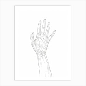 Hand Drawing Minimalist Line Art Monoline Illustration Art Print