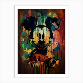 Mickey watercolor Art Print