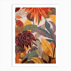 Fall Botanicals Bee Balm 1 Art Print