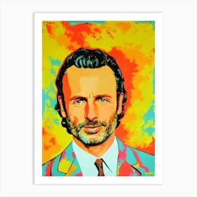 Andrew Lincoln Colourful Pop Movies Art Movies Art Print