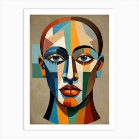 Abstract Face Canvas Print Art Print