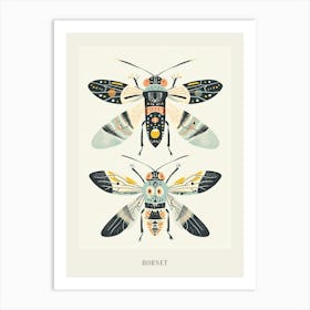 Colourful Insect Illustration Hornet 9 Poster Art Print