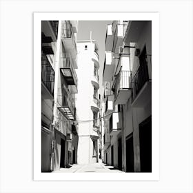 Malaga, Spain, Photography In Black And White 3 Art Print