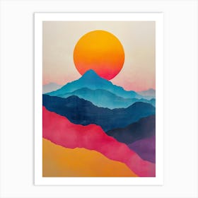 Sunset In The Mountains 41 Art Print