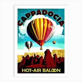 Hot Air Balloons Over Cappadocia 1 Art Print