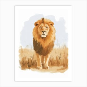 Barbary Lion Hunting 4 Art Print