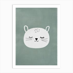 Cat Face Art Print